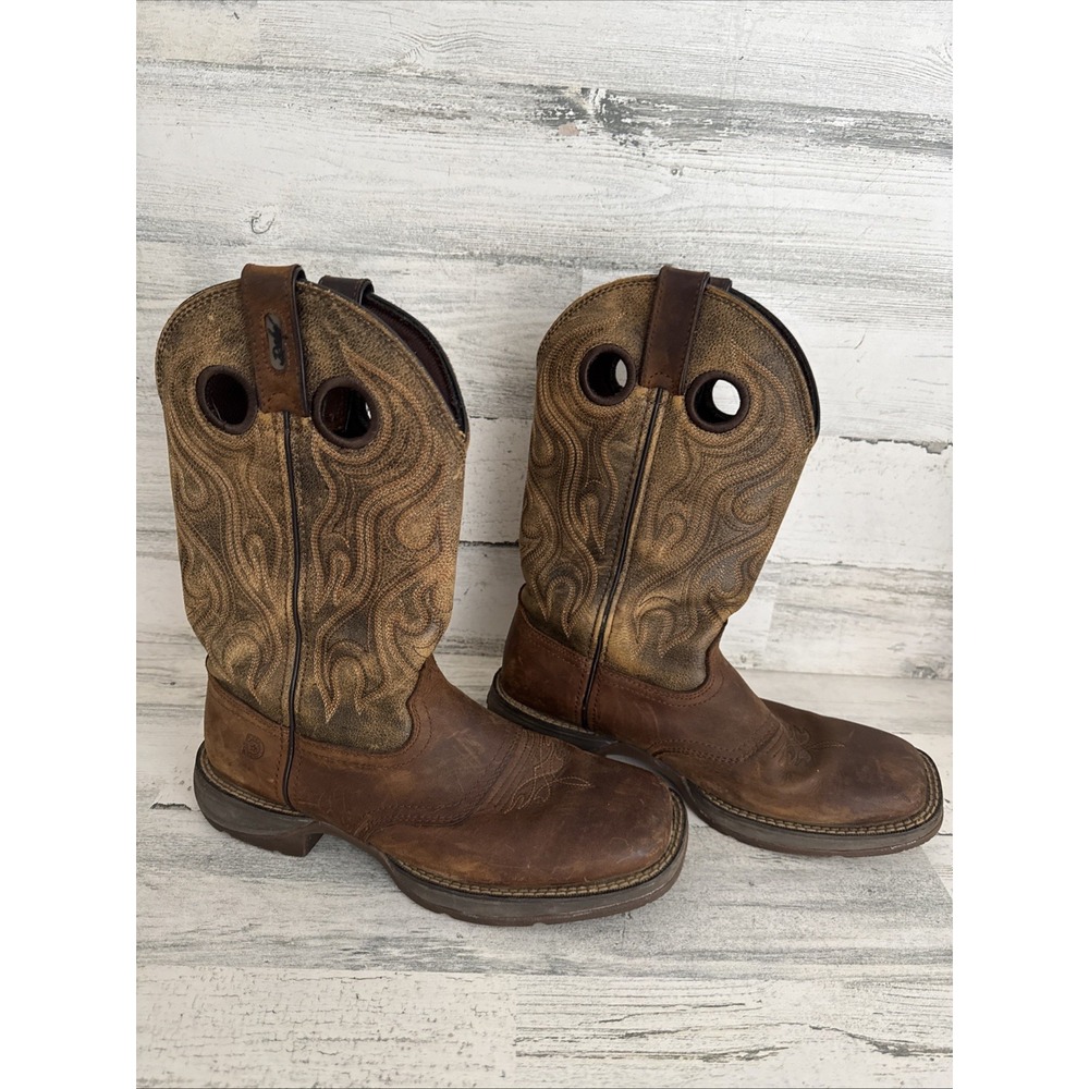 Durango Men's Rebel Sunset Brown Pull On Square Toe Cowboy Boots 8M